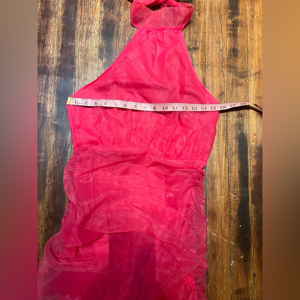 ASOS CLUB LONDON Vibrant Mini Red Halter Dress - Picture 8 of 10